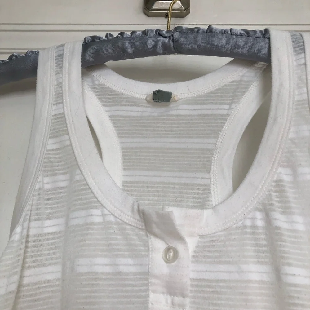 FOSSIL Y2K White Burnout Racerback Tank XS - Picture 7 of 14